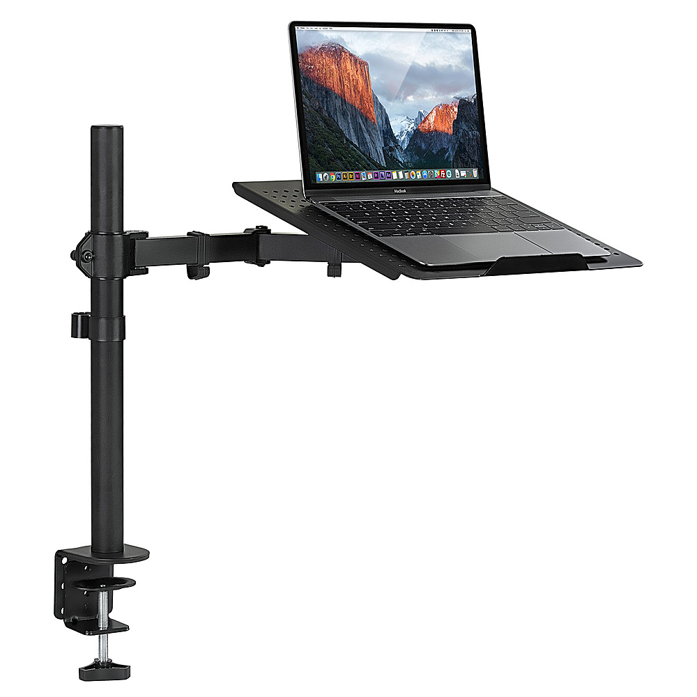 Angle View: Mount-It! - Clamp-On Keyboard & Mouse Drawer Platform - Black