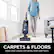 Shark LIFT-AWAY HAND VACUUM CARPETS & FLOORS Deep-clean carpets and gently clean bare floors.