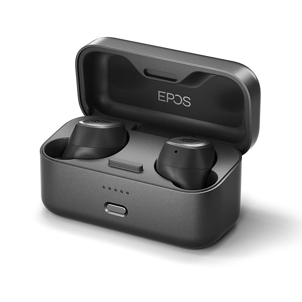 Angle View: EPOS - GTW 270 Hybrid True Wireless Bluetooth Closed Acoustic Gaming Earbuds with Low Latency Dongle - Universal Platform - Black