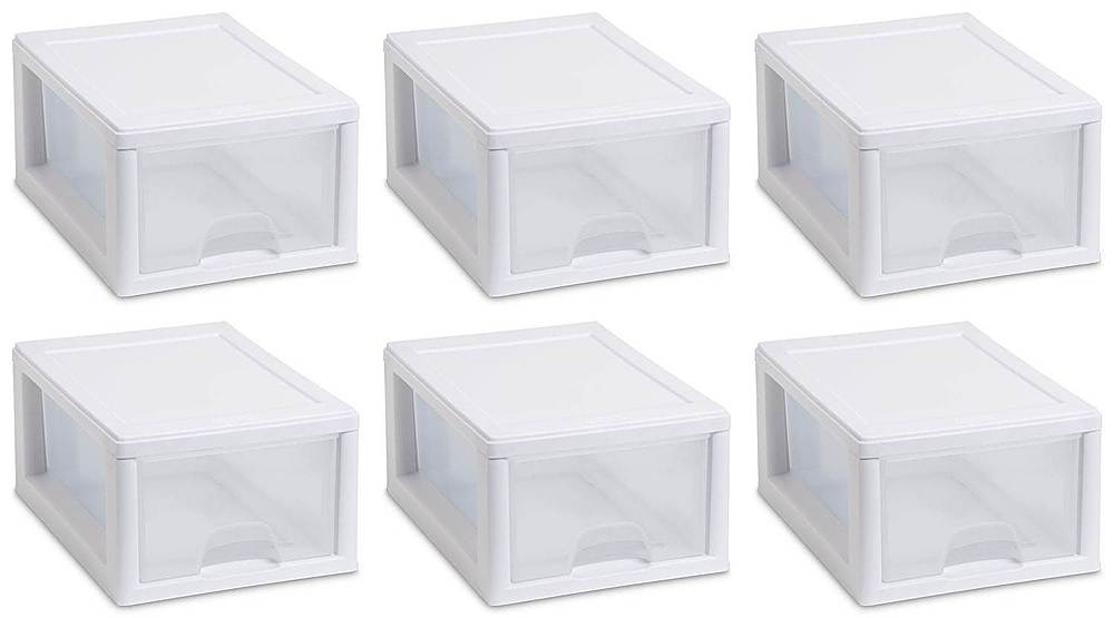 Alt View 11. Sterilite - Small Box Modular Stacking Storage Drawer Container Closet (6 Pack).