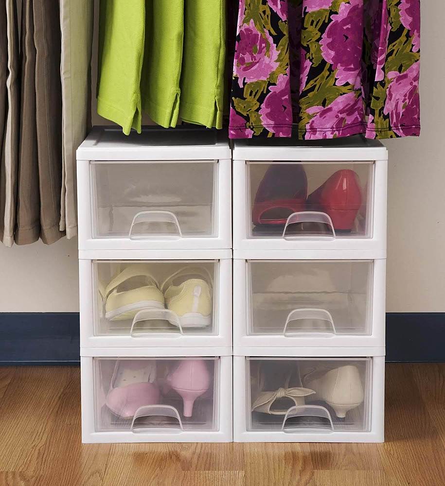 Alt View 13. Sterilite - Small Box Modular Stacking Storage Drawer Container Closet (6 Pack).