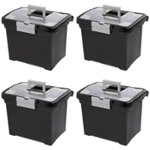 Front Zoom. Sterilite - Portable Lockable File Box Organizer with Handle (4 Pack).