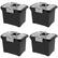 Front. Sterilite - Portable Lockable File Box Organizer with Handle (4 Pack).