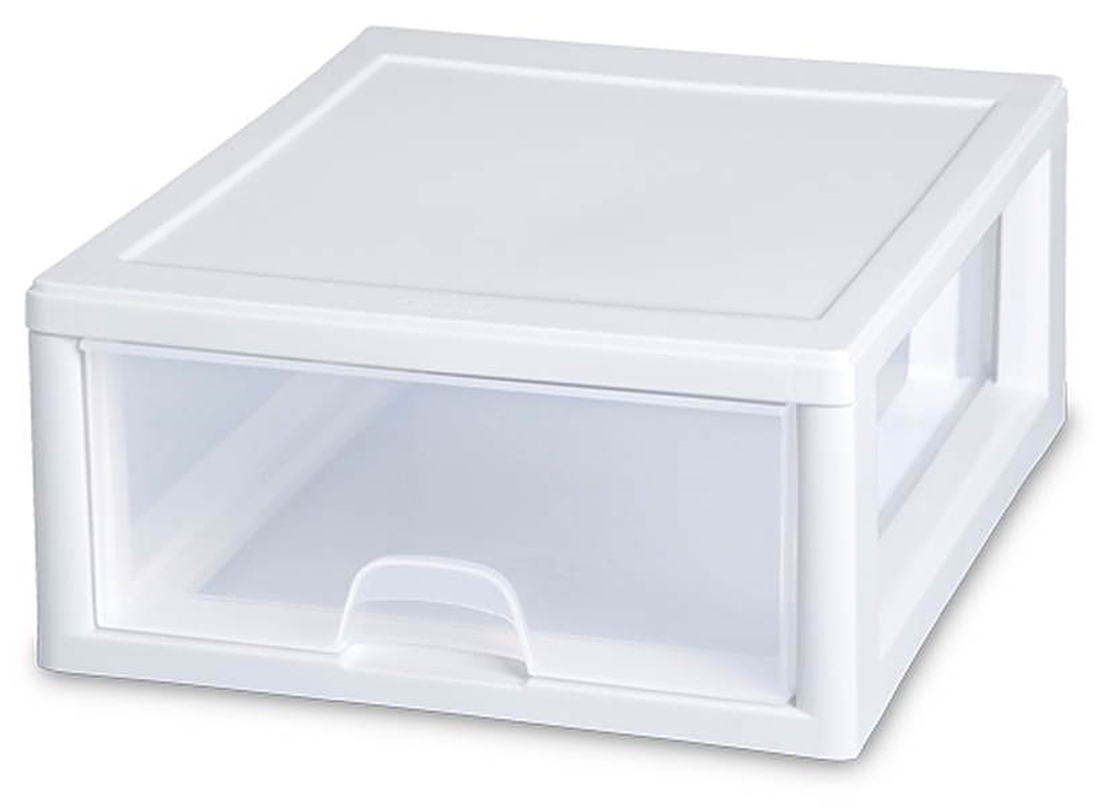 Sterilite - Clear Plastic Stacking Storage Drawer Container Box (12 Pack)