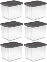 Sterilite - Clear Latched Plastic Storage Container (6 Pack) - Front_Zoom