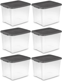Sterilite - Clear Latched Plastic Storage Container (6 Pack)