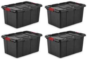 Sterilite - Durable Industrial Storage Tote, (4 Pack) - Front_Zoom