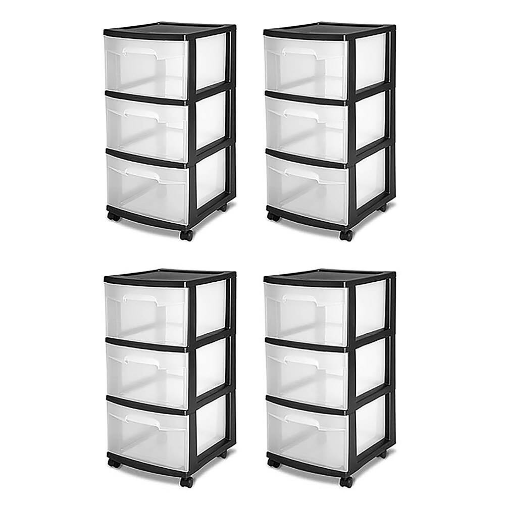 Front. Sterilite - Storage Cart (4-Pack).