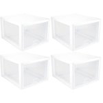 Front. Sterilite - Modular Stacking Storage Drawer Box Containers.