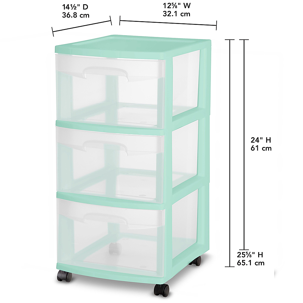 Rolling Cart Storage with 3 Drawers
