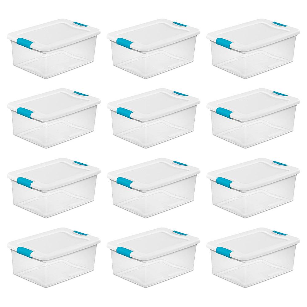 Sterilite Medium Storage Totes, 12 Pack, & Small Storage Totes, 12 Pack 