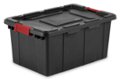 Alt View Zoom 12. Sterilite - Durable Rugged Industrial Tote w Latches (12 Pack) - Black.