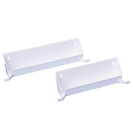 Front. Rev-A-Shelf - Tip-Out Accessory Tray w/ Tab Stops, 2 Pack - White.