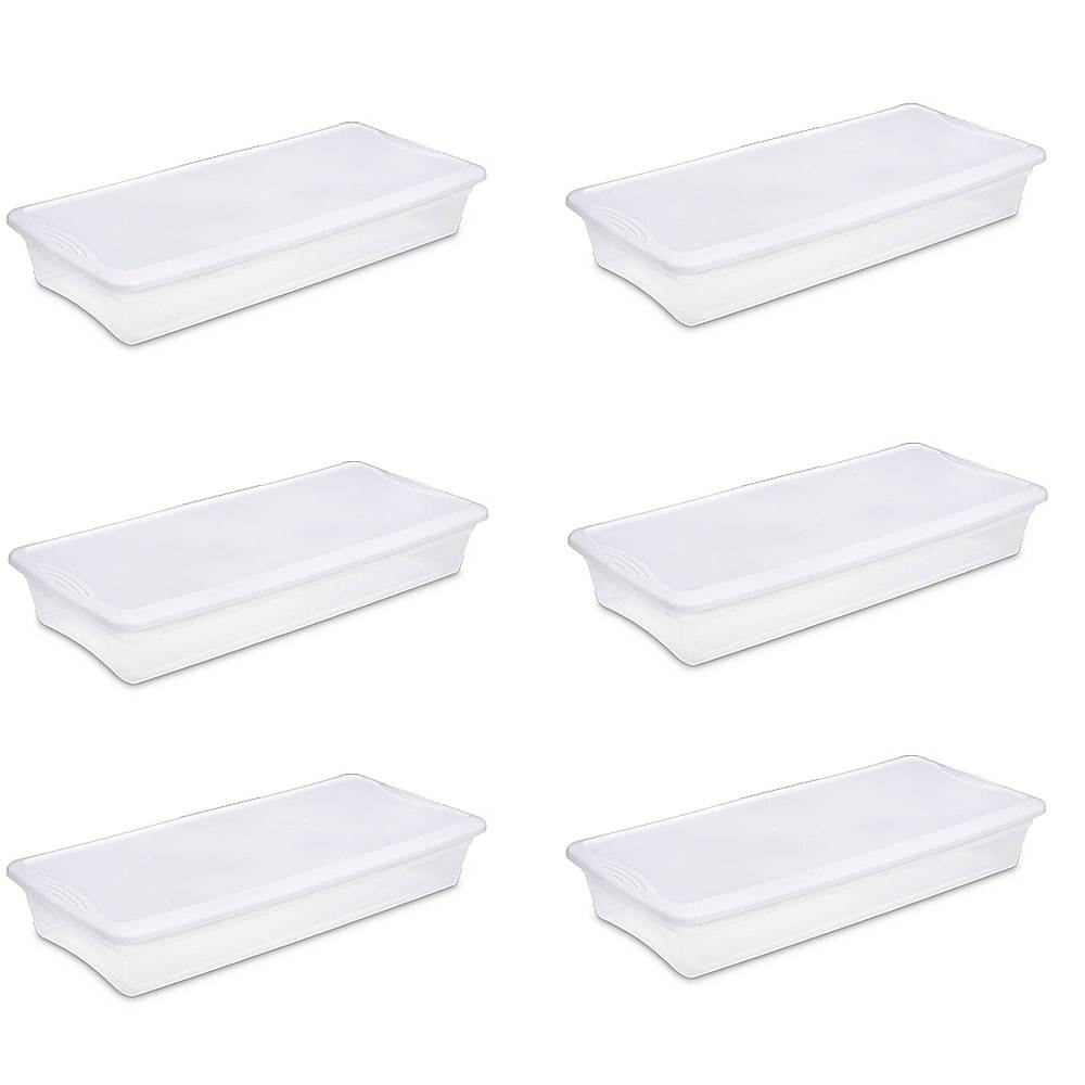 Underbed Storage Box, Clear, 41-Qt.