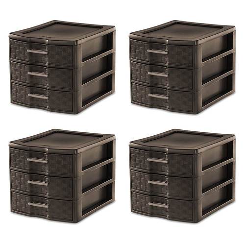 Sterilite - Medium Weave Craft Office Supplies Organizer (4 Pack)