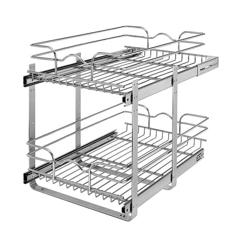 Rev-A-Shelf - Two-Tier Kitchen Storage Wire Basket - Chrome