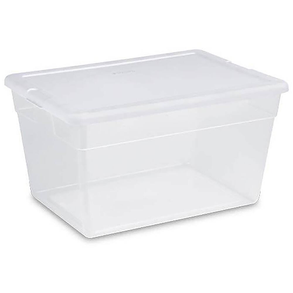 Sterilite - Clear Plastic Storage Container Box with Latching Lid (8 Pack)