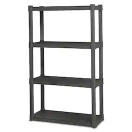 Sterilite - Plastic Indoor Outdoor Durable Shelving Unit - Gray