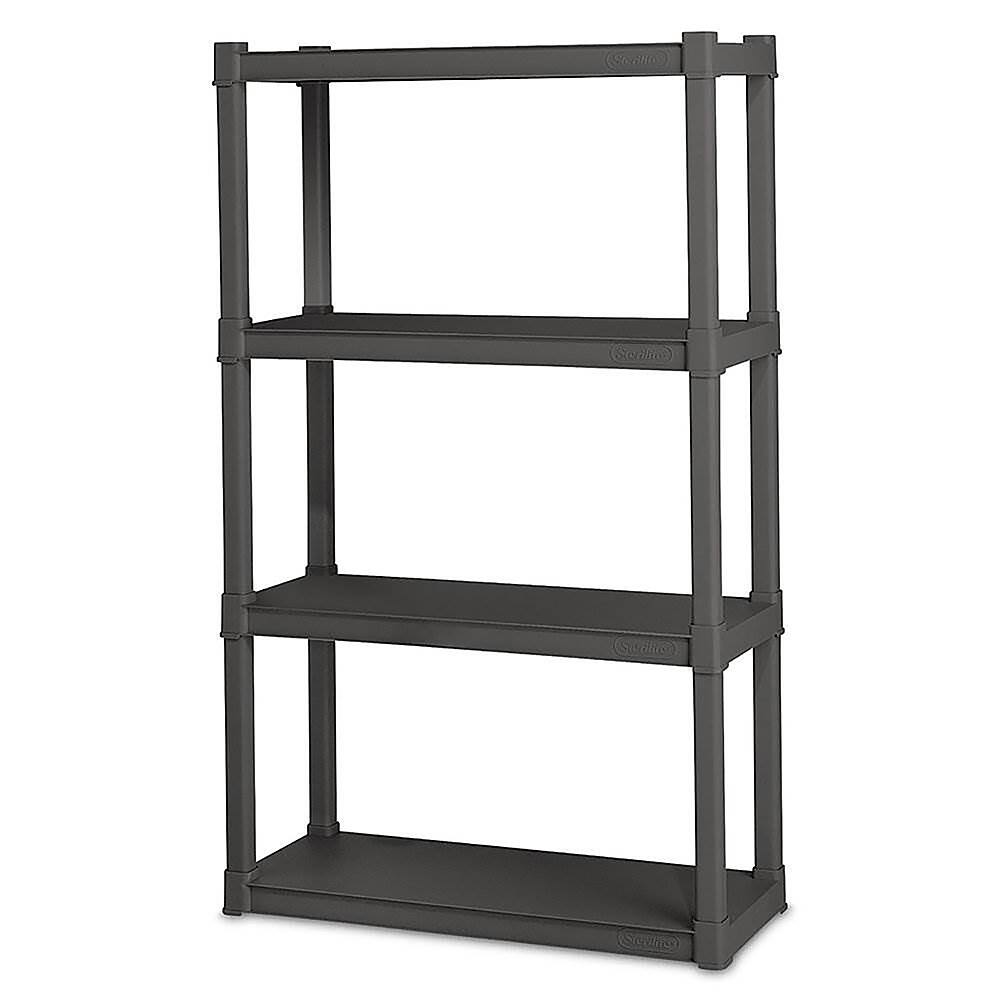 Alt View 11. Sterilite - Plastic Indoor Outdoor Durable Shelving Unit - Gray.