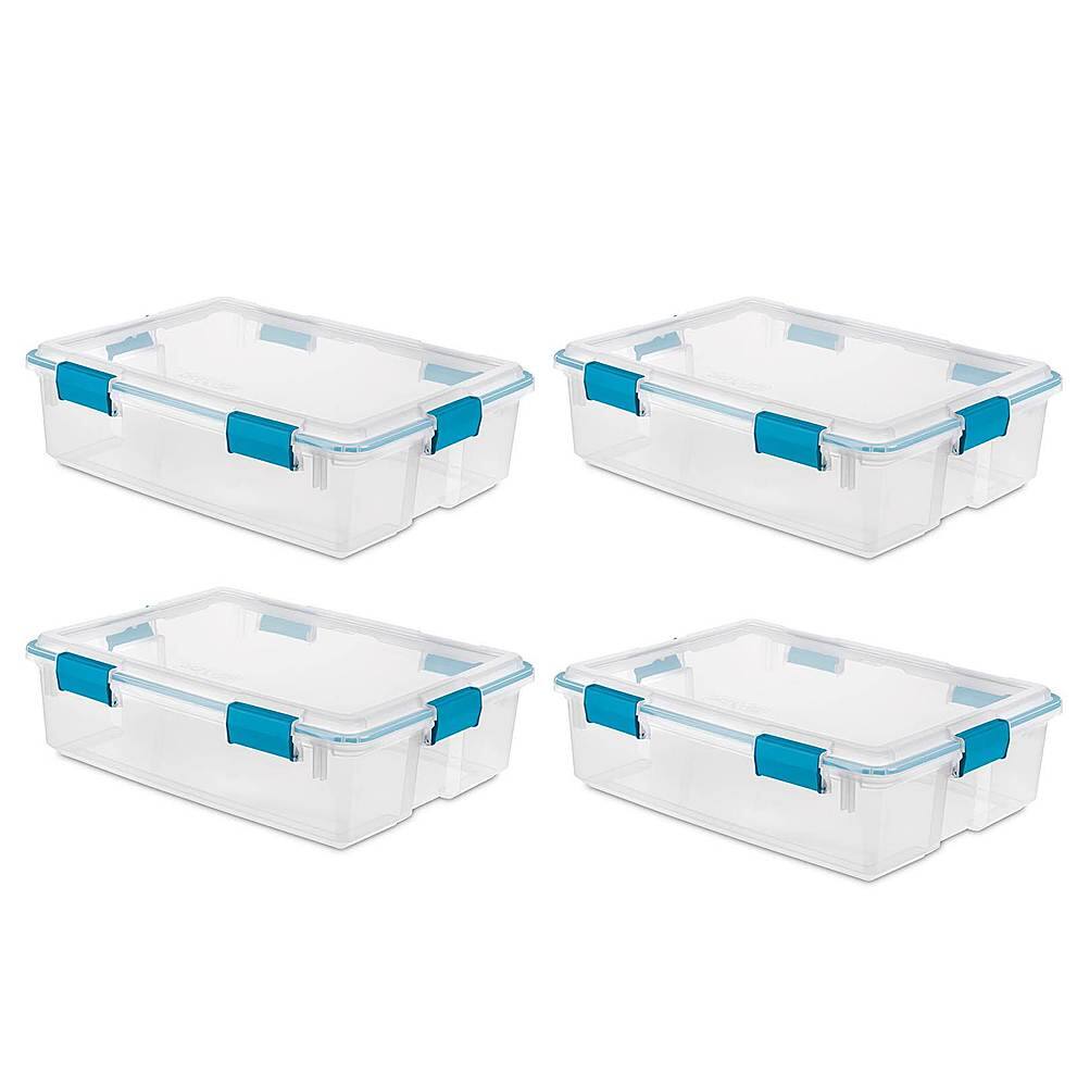 Alt View 11. Sterilite - Thin Latched Gasket Plastic Storage Bin ( 4 Pack).