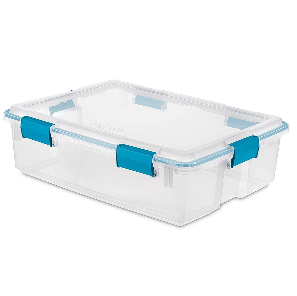Alt View 12. Sterilite - Thin Latched Gasket Plastic Storage Bin ( 4 Pack).