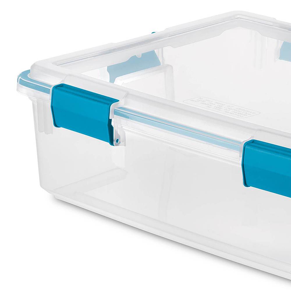 Alt View 13. Sterilite - Thin Latched Gasket Plastic Storage Bin ( 4 Pack).