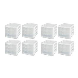 Sterilite - ClearView Compact Portable Drawer Organizer Cabinet (8 Pack)