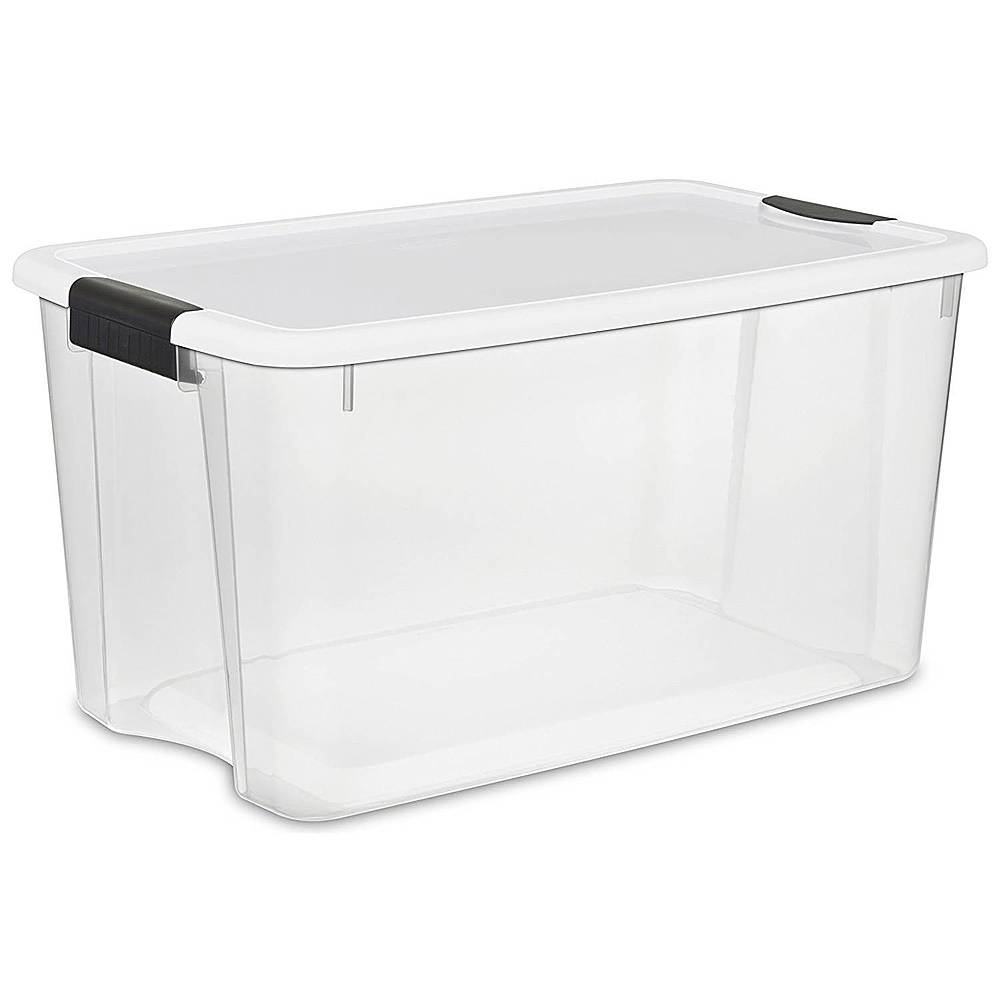 Alt View 12. Sterilite - Ultra Latch Storage Box (8 Pack) - Clear/White.