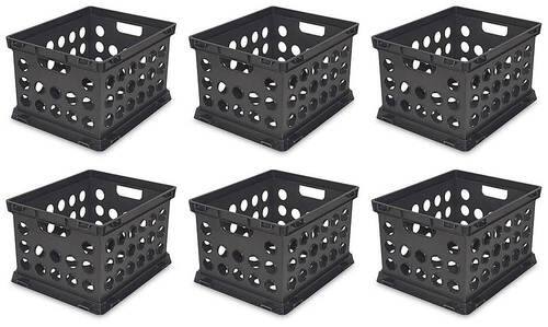 Sterilite - Plastic Heavy Duty File Crate Stacking Storage Containers