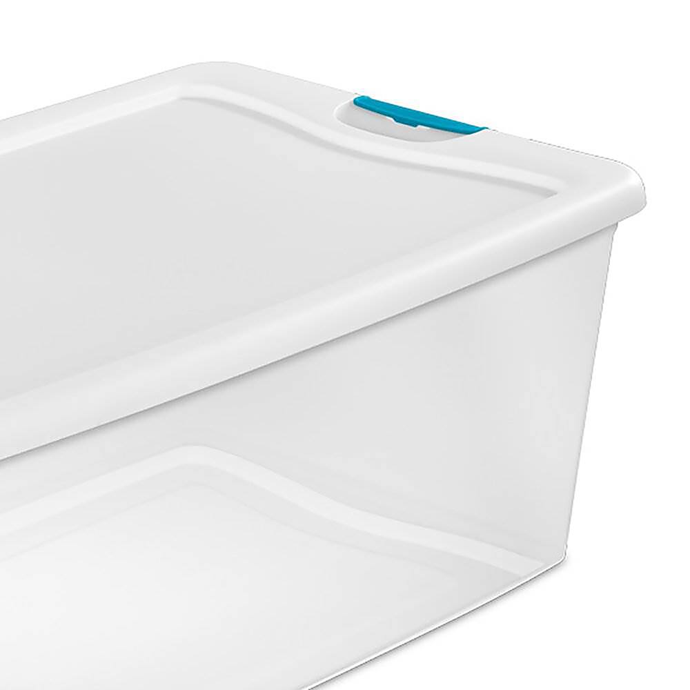 Alt View 15. Sterilite - Clear Plastic Latching Lid Storage Tote Container, 4 Pack.