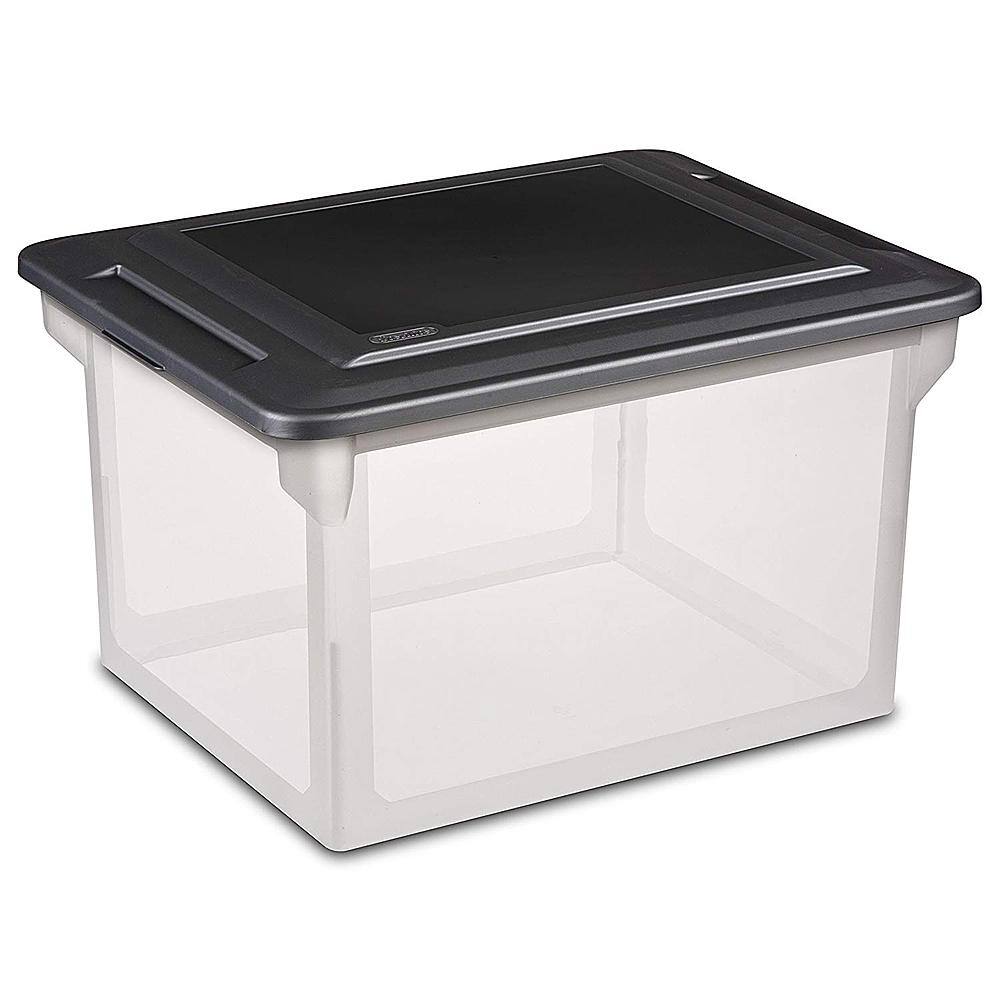Alt View 11. Sterilite - Convenient Versatile Clear Organizing Storage File Box w/Lid (4 Pack).