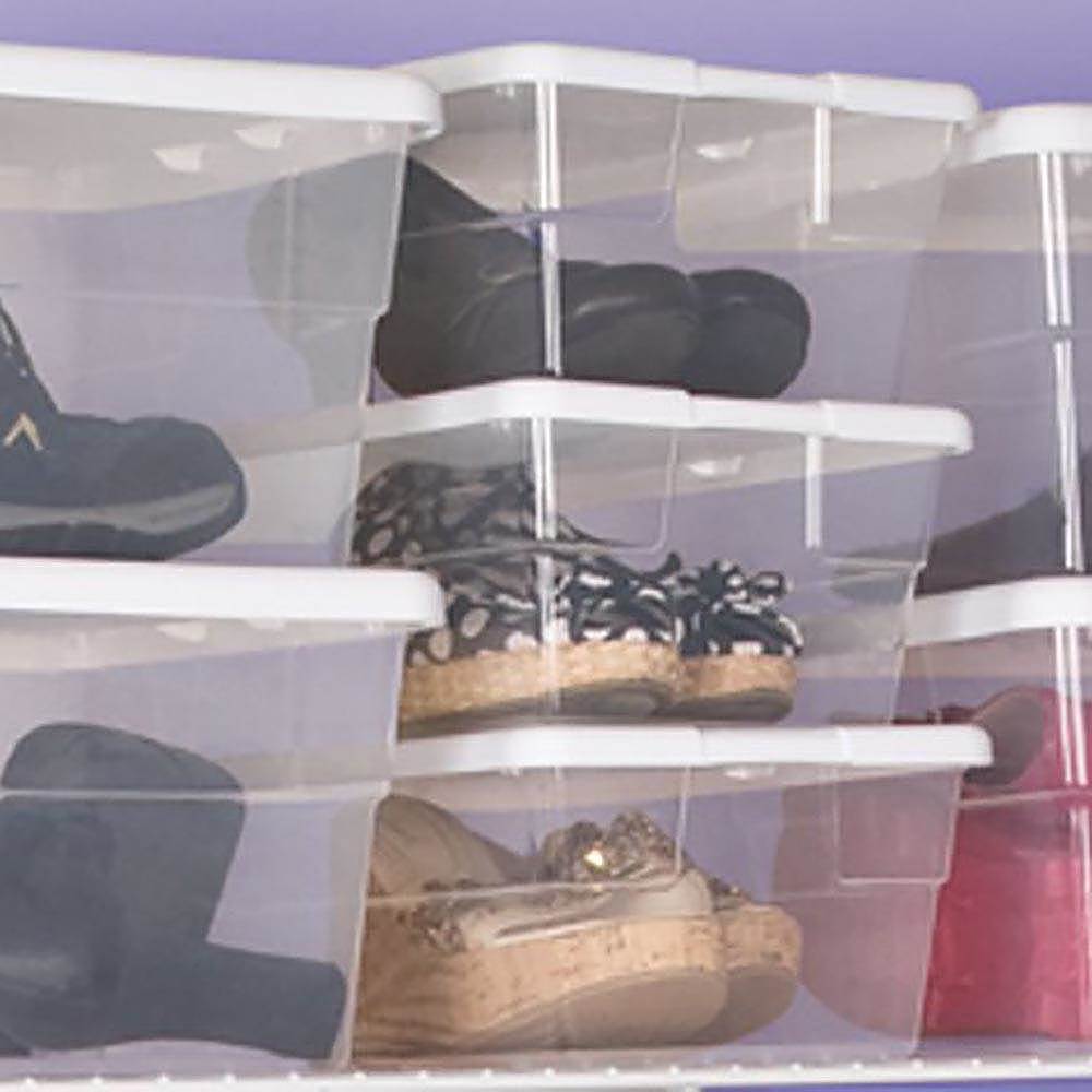 Alt View 15. Sterilite - Convenient Versatile Clear Organizing Storage File Box w/Lid (4 Pack).