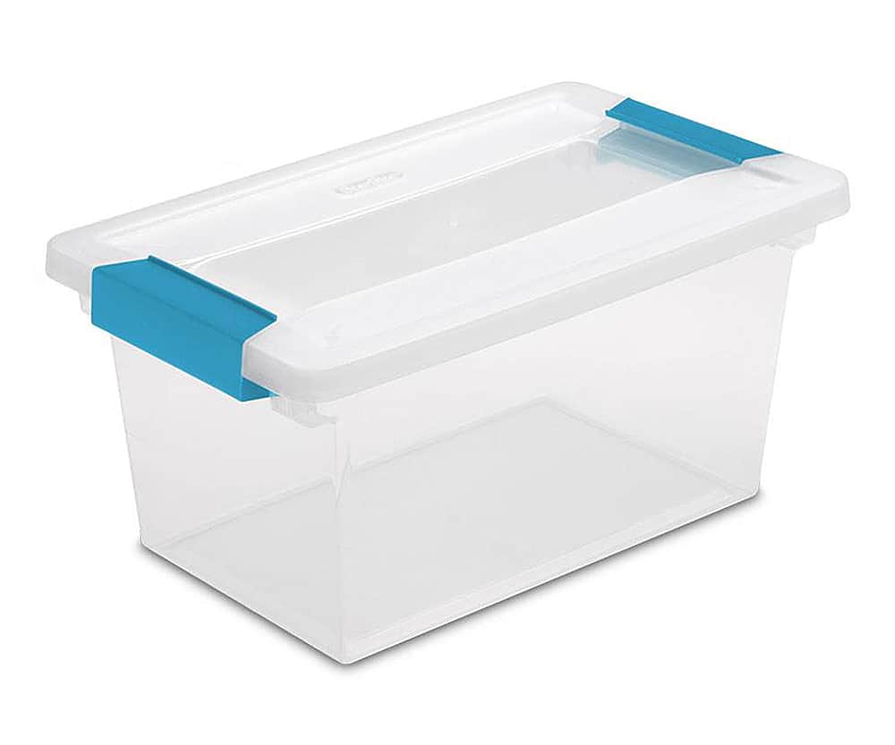 Alt View 12. Sterilite - Medium Clip Box Clear Storage Tote Container with Lid.