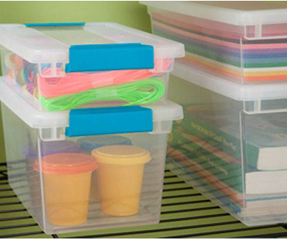 Alt View 14. Sterilite - Medium Clip Box Clear Storage Tote Container with Lid.