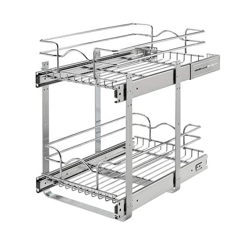 Rev-A-Shelf - Two-Tier Kitchen Storage Wire Basket - Chrome