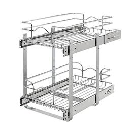 Rev-A-Shelf - Two-Tier Kitchen Storage Wire Basket - Chrome