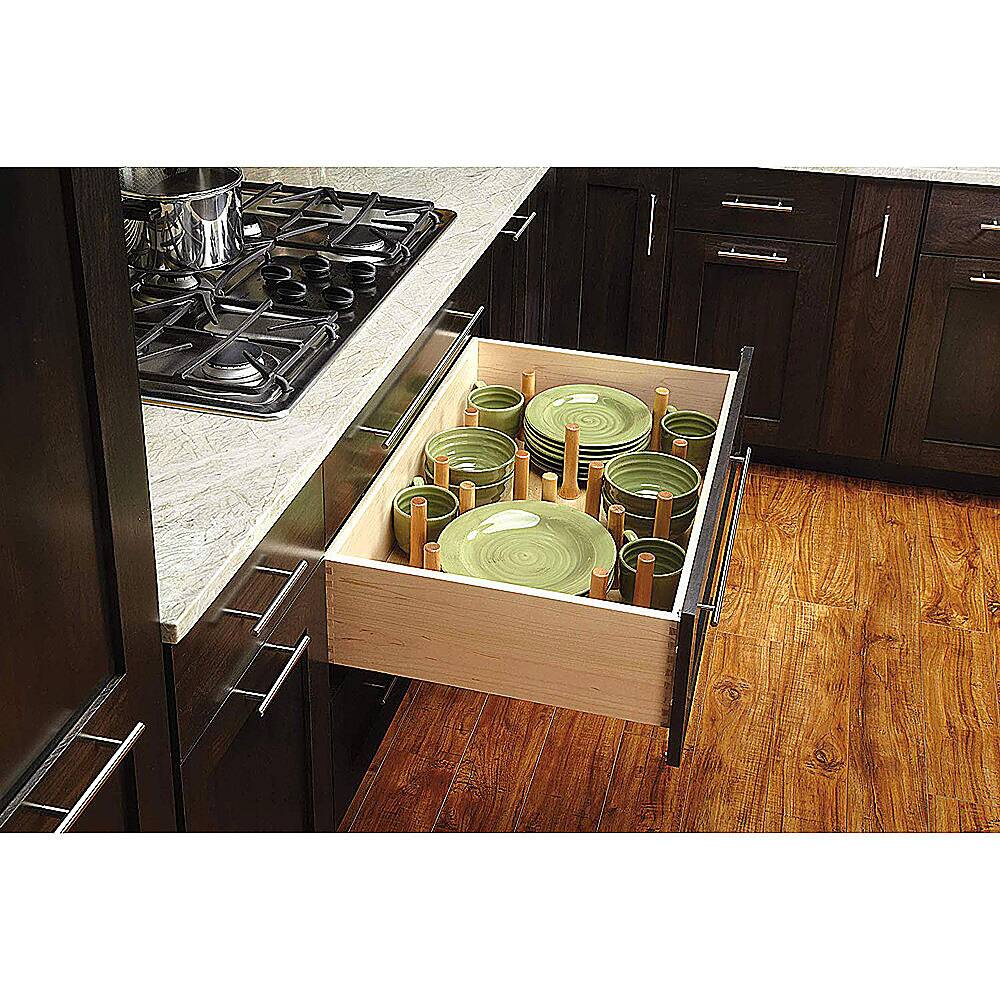 Alt View 12. Rev-A-Shelf - Wood Peg Board Drawer Organizer System.