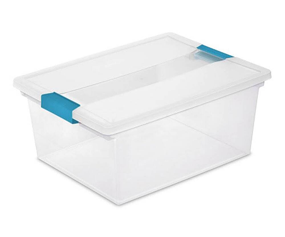 Alt View 12. Sterilite - Plastic Deep Storage Container Bin with Latching Lid (4 Pack).