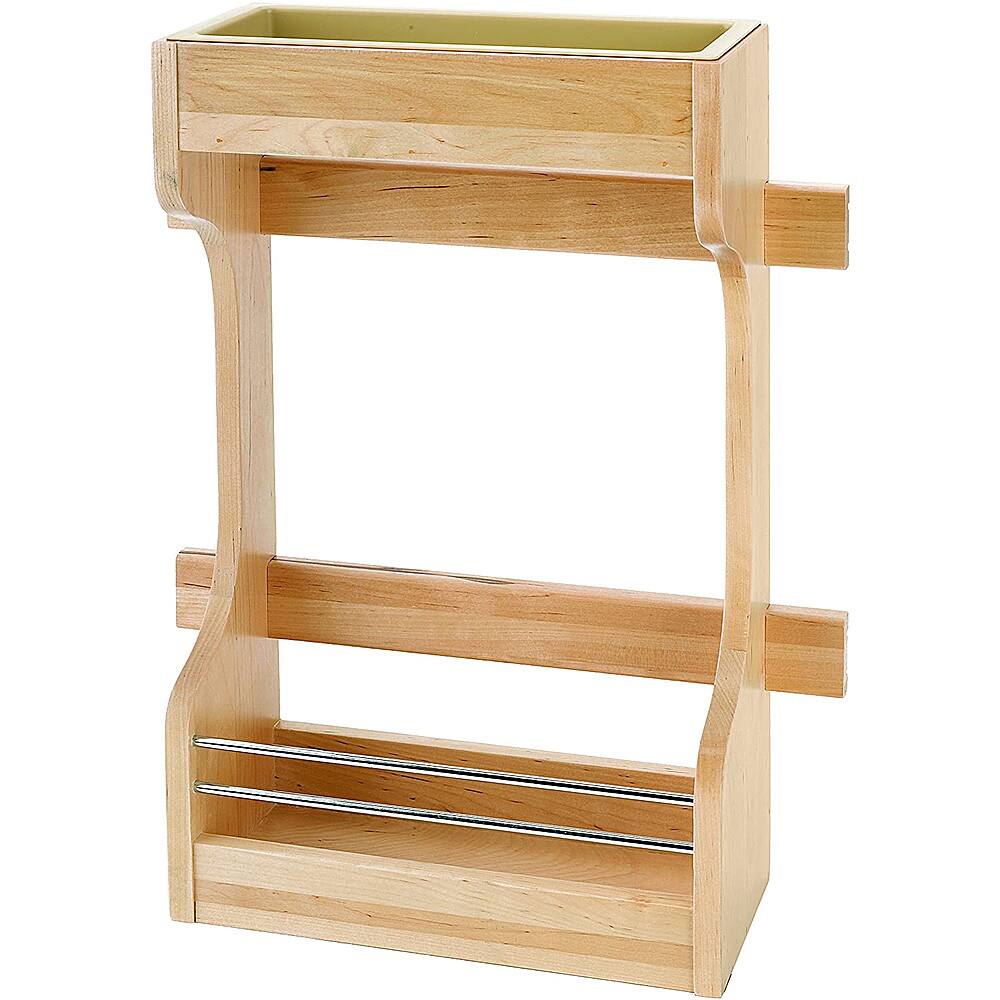 Front. Rev-A-Shelf -  Maple Cabinet Door Mount 2-Shelf Storage Organizer.