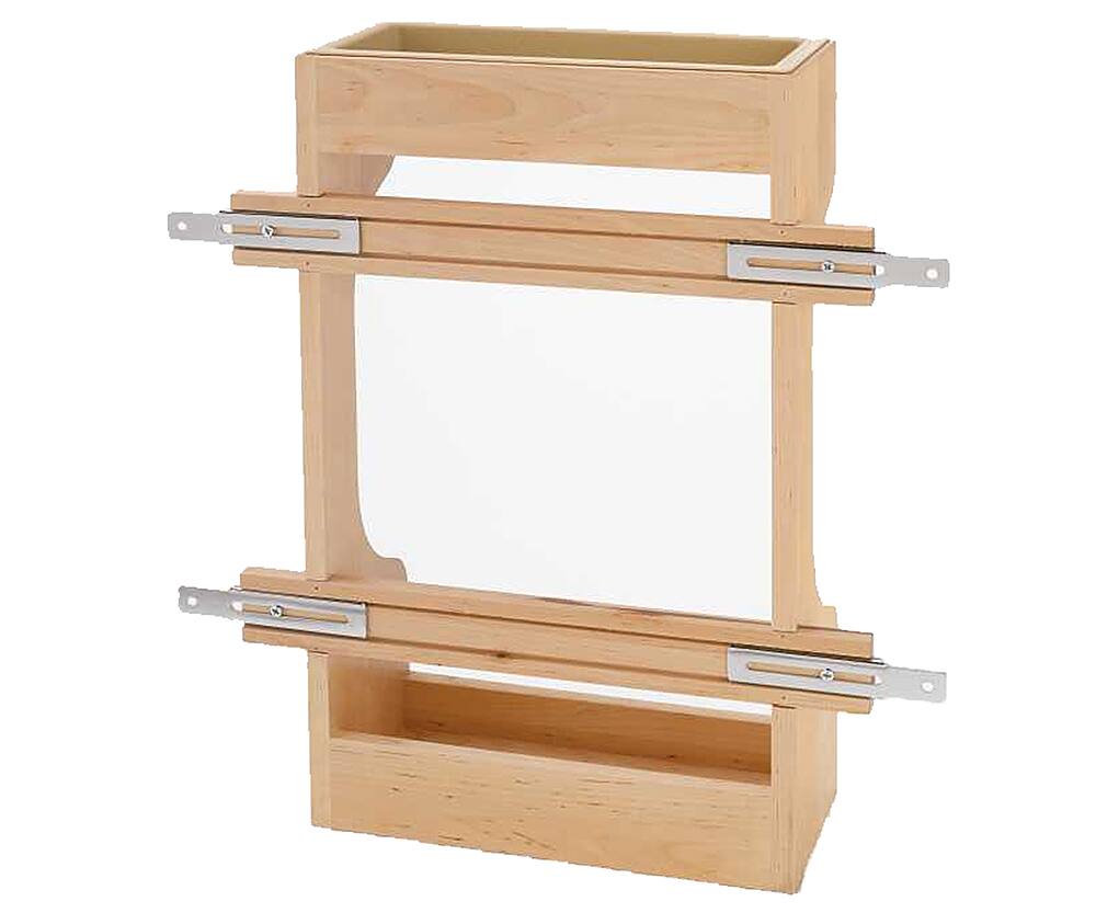 Alt View 13. Rev-A-Shelf -  Maple Cabinet Door Mount 2-Shelf Storage Organizer.