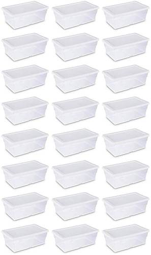 Sterilite - Plastic Stacking Storage Container Tote (24 Pack)