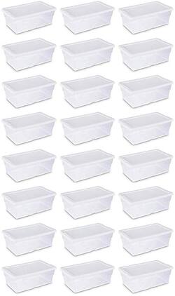Sterilite - Plastic Stacking Storage Container Tote (24 Pack)