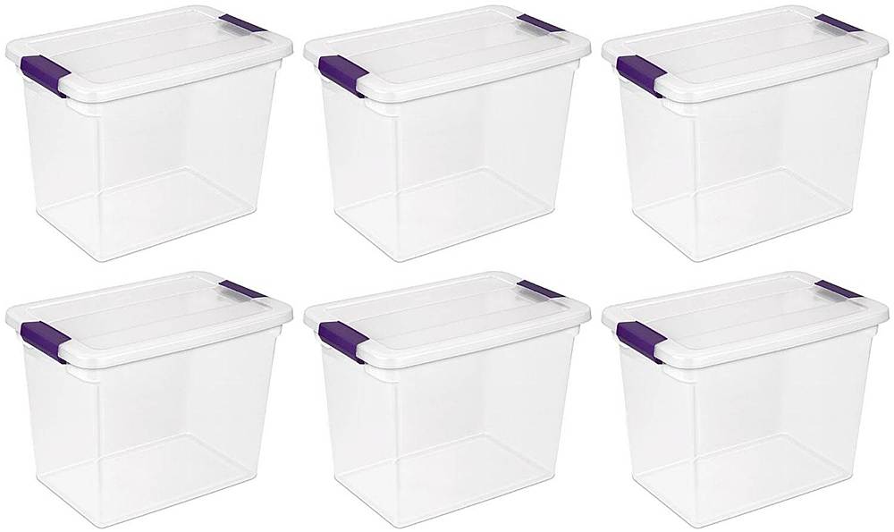 Alt View 11. Sterilite - ClearView Clear Plastic Stacking Storage Container (6 Pack).