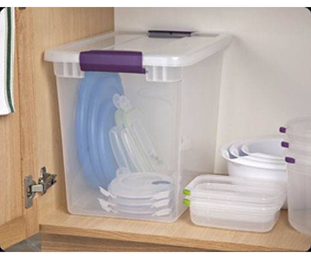 Alt View 15. Sterilite - ClearView Clear Plastic Stacking Storage Container (6 Pack).