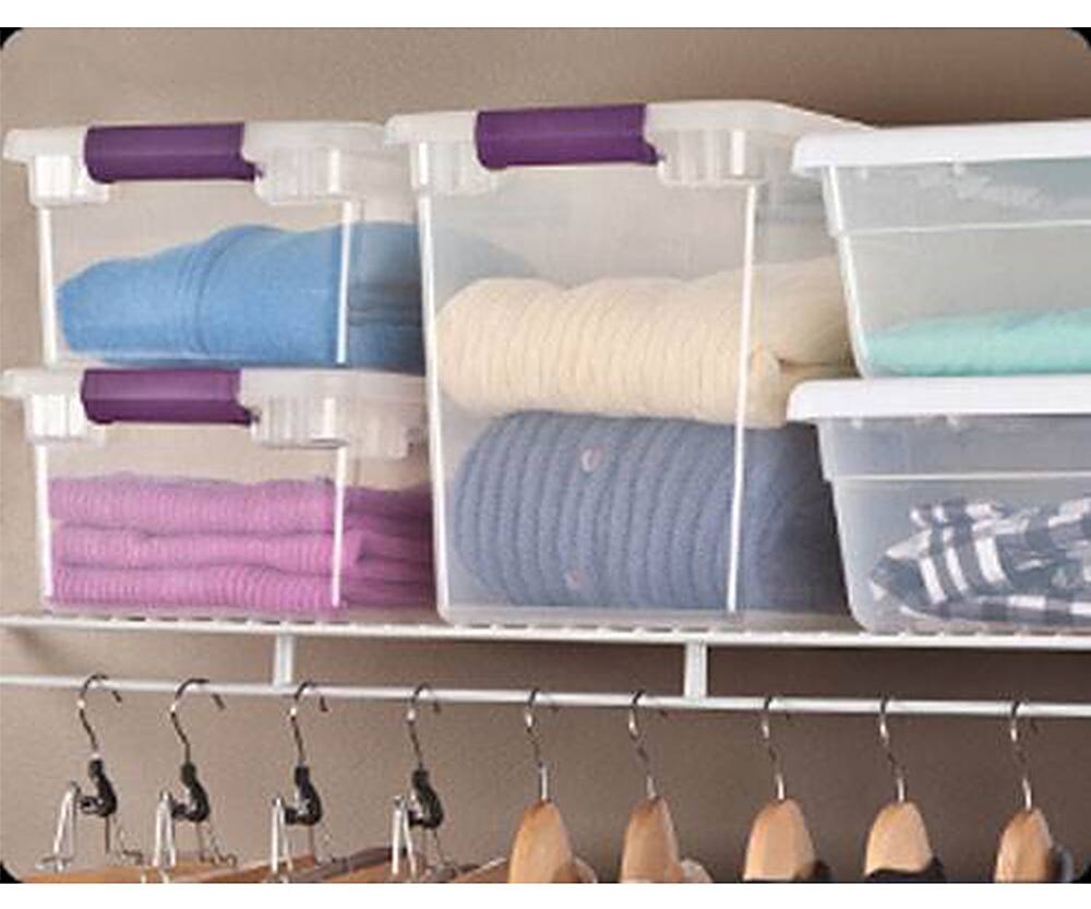 Alt View 16. Sterilite - ClearView Clear Plastic Stacking Storage Container (6 Pack).