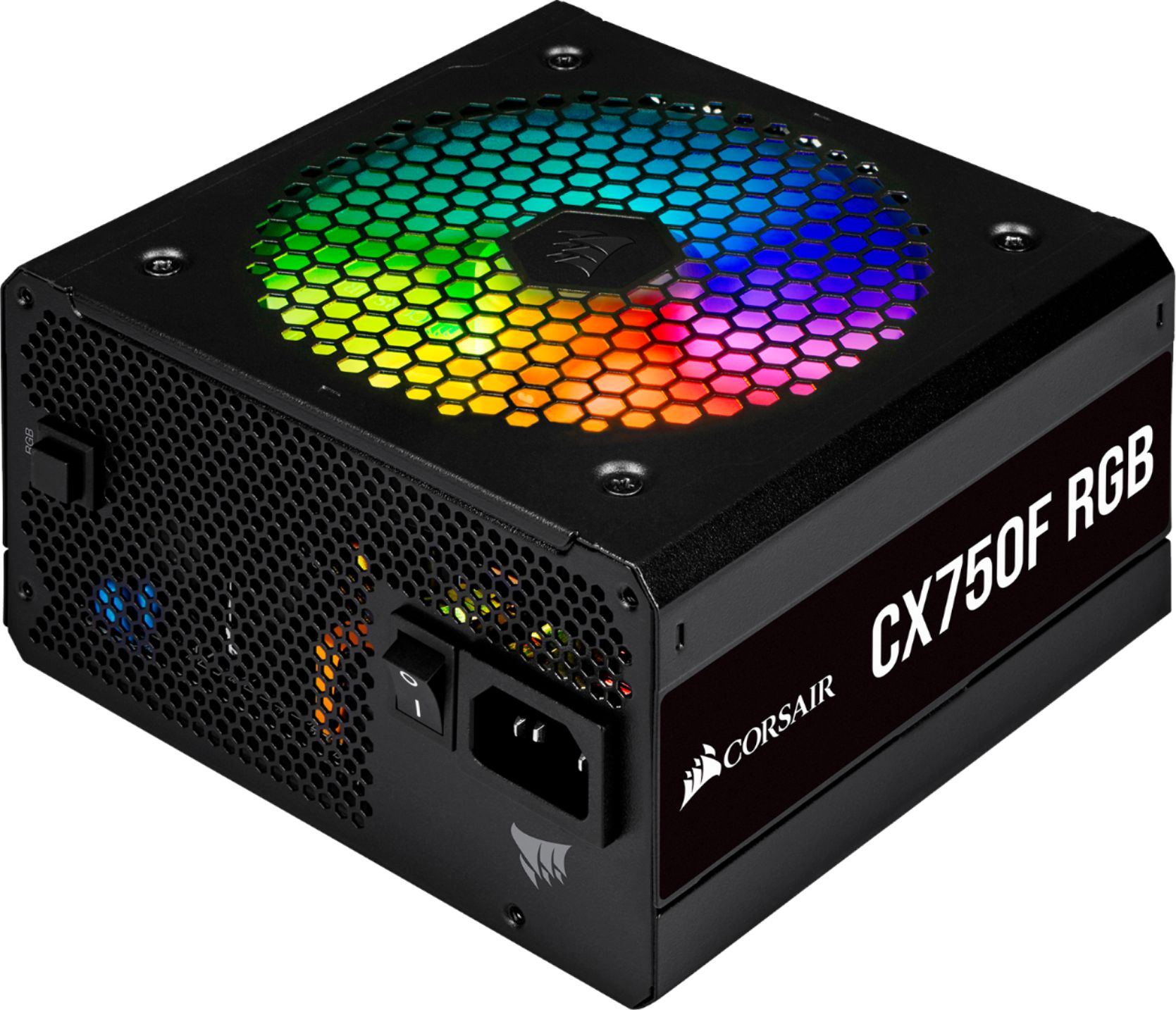 CORSAIR - CX-F RGB Series ™ CX750F RGB 80 PLUS Bronce Fuente de alimentación ATX totalmente modular - Negro