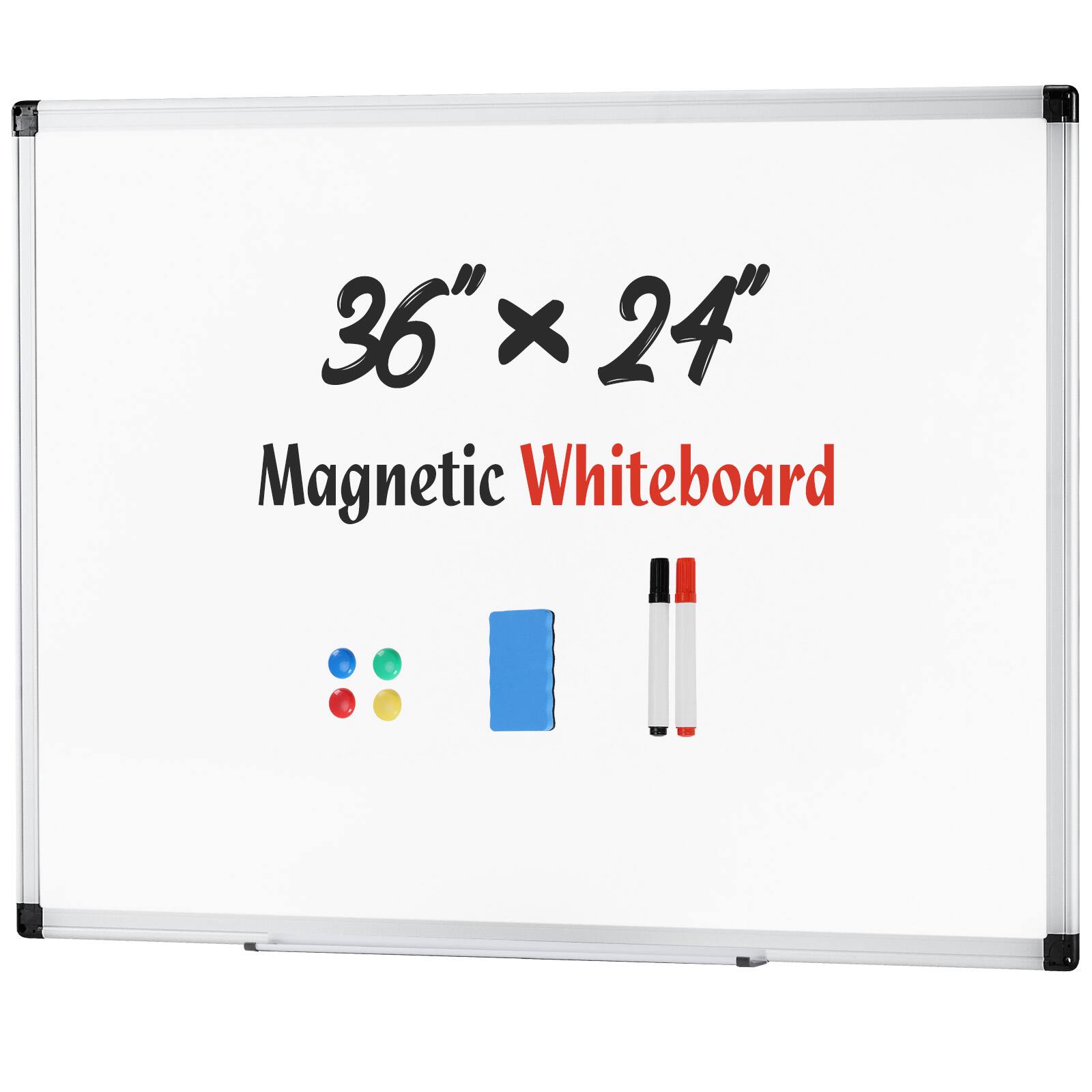 36" x 24"  
Magnetic Whiteboard