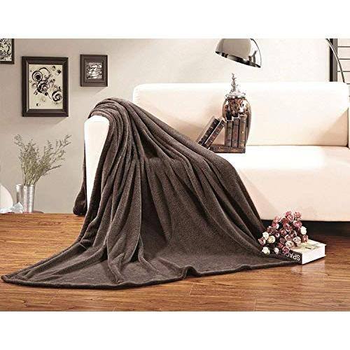 Front. Dapper Styles - Ultra Super Soft Fleece Plush Luxury Blanket Twin twin Xl Chocolate - Chocolate Brown-Full/Queen.