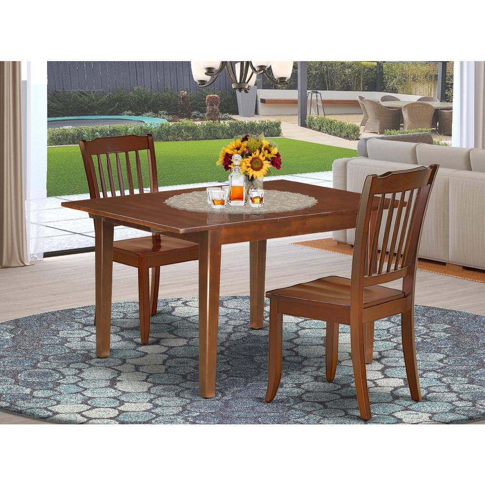 Left. East West Furniture - Dining Room Set Mahogany - Brown.