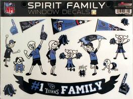 Rico Industries - Titans Football Spirit Family Car Window Decals - Multi